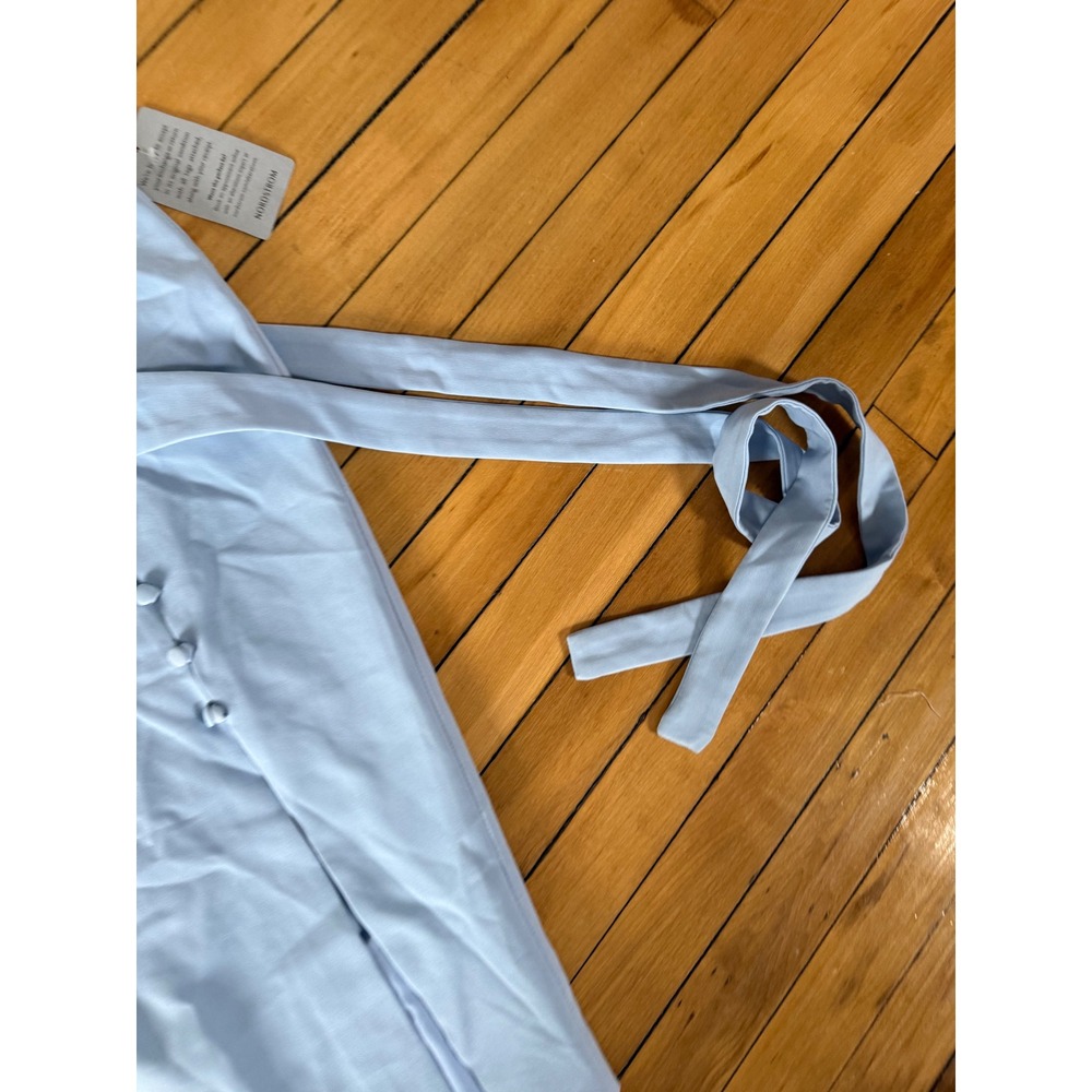 NWT Lavish Alice Baby Blue One Shoulder Midi Dress with Waist Tie - Picture 5 of 14